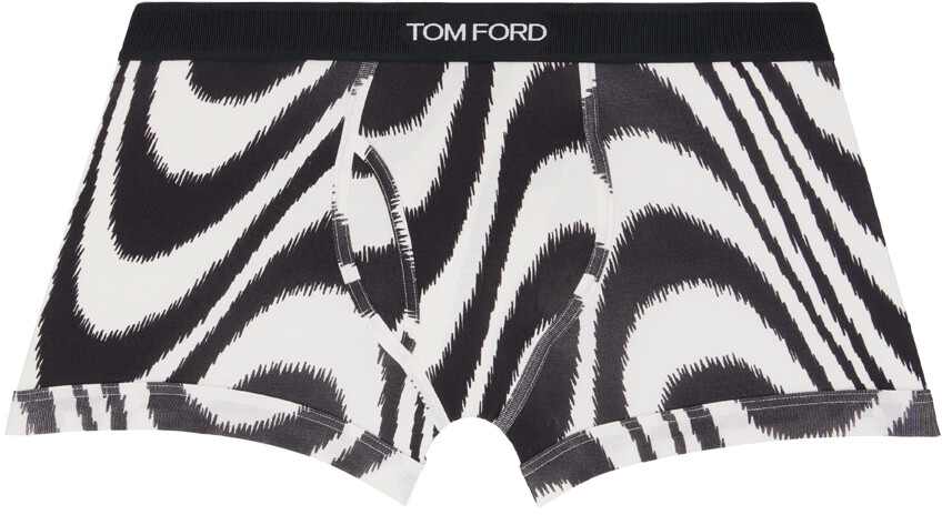 

Черные и кремово-белые боксеры с завитками TOM FORD
