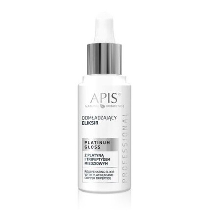 

Омолаживающий эликсир Platinum Gloss с платиновым трипептидом меди 30мл, Apis