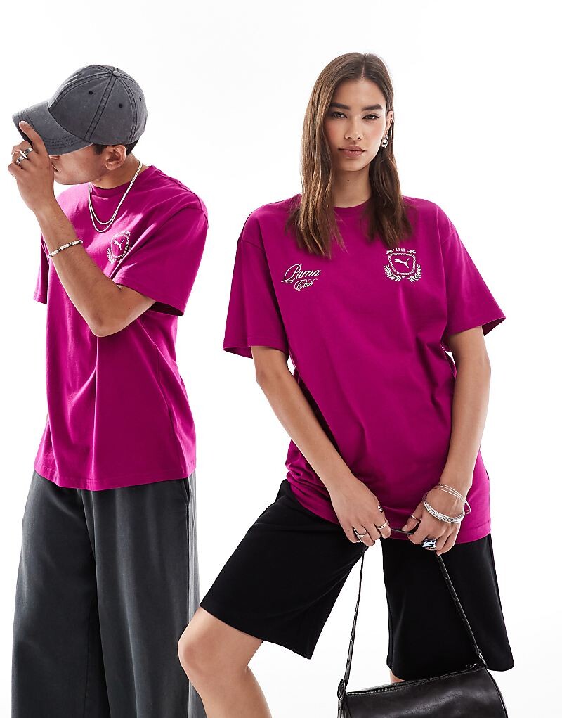 

PUMA Terrace – фиолетовая футболка с логотипом на груди