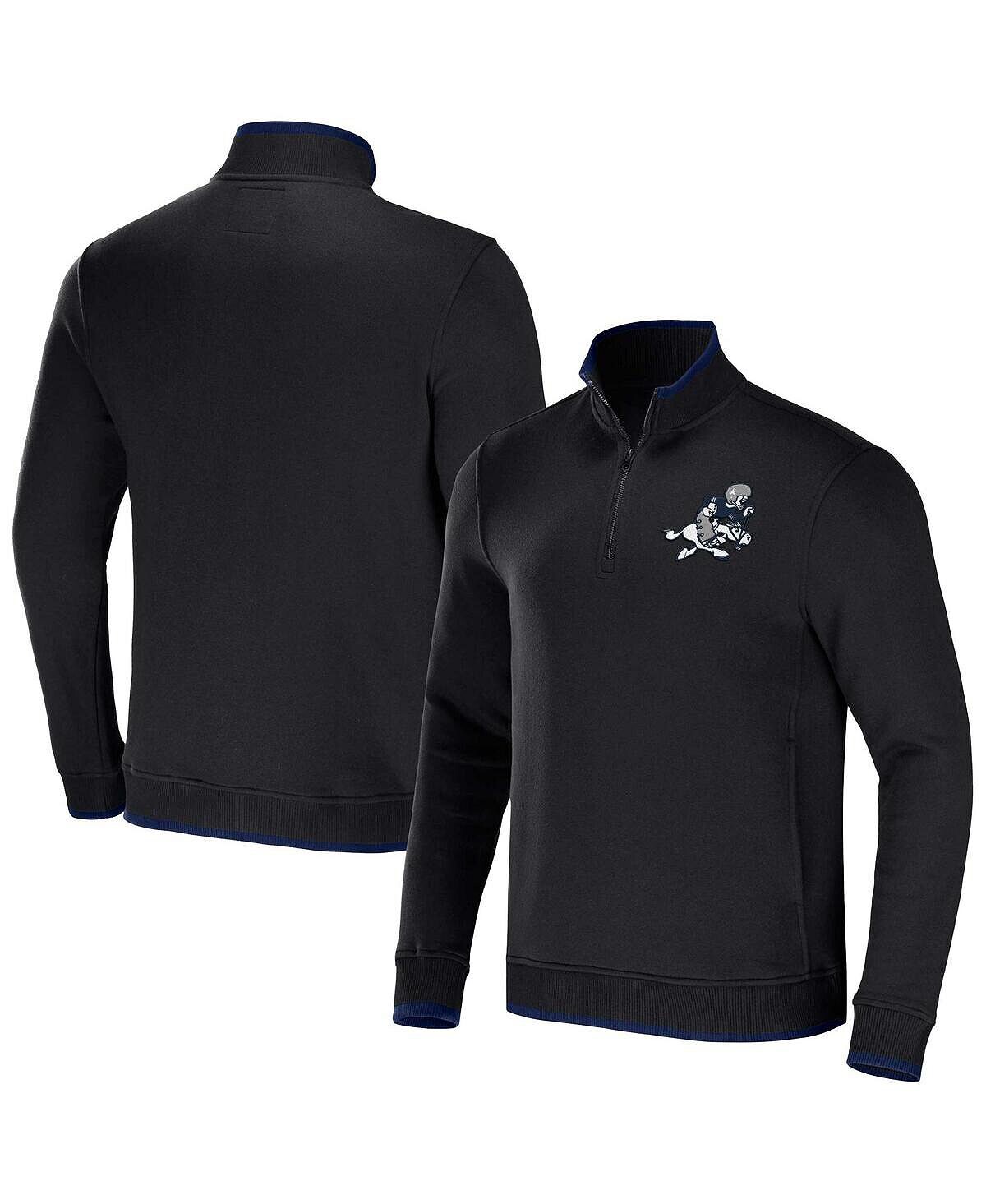 

Мужская футболка NFL x Darius Rucker Collection с логотипом Black Dallas Cowboys и молнией четверть четверти Fanatics