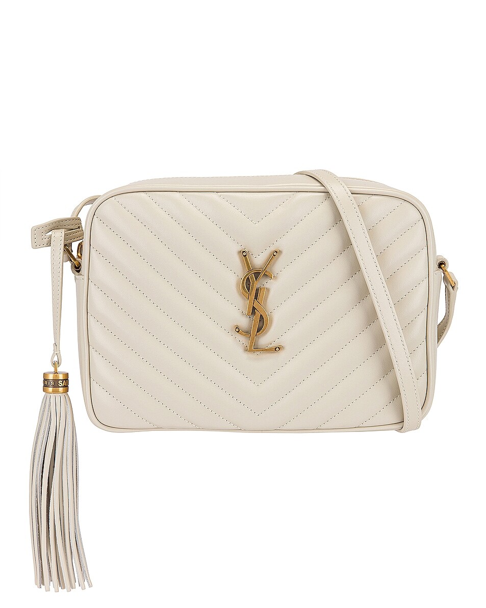 

Сумка кросс-боди Saint Laurent Medium Lou Monogramme, цвет Crema Soft