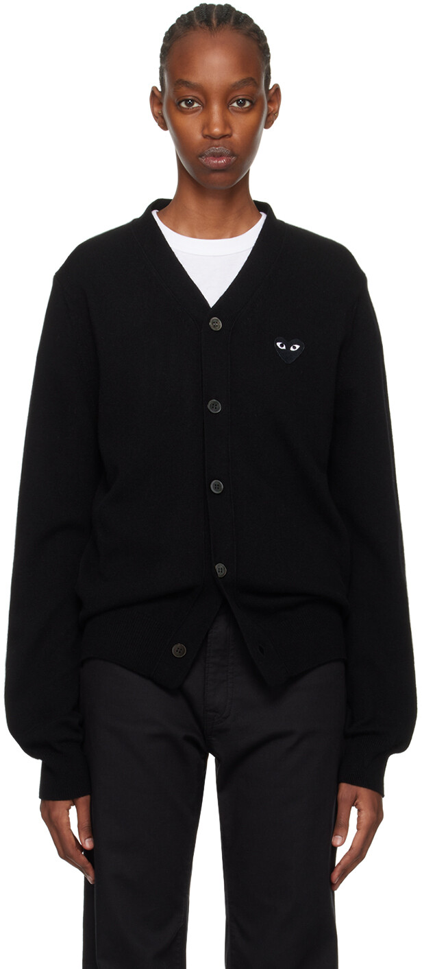 

Черный кардиган с нашивкой в форме сердца Comme Des Garcons, цвет Black