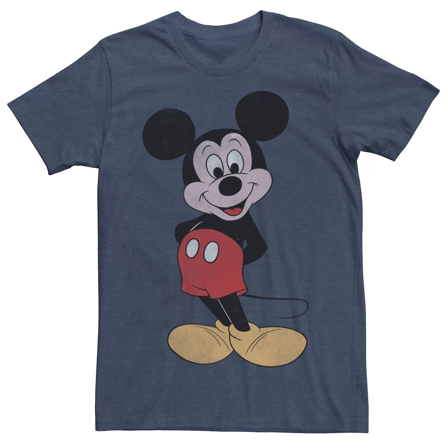 Мужская винтажная футболка с Микки Маусом в позе Микки Мауса Disney винтажная футболка с микки маусом disney серый