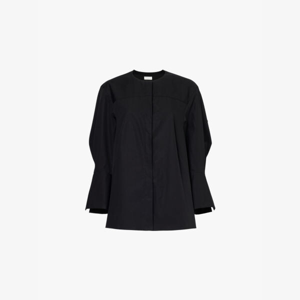 

Рубашка Кларисса с круглым вырезом из хлопкового поплина Dries Van Noten, черный