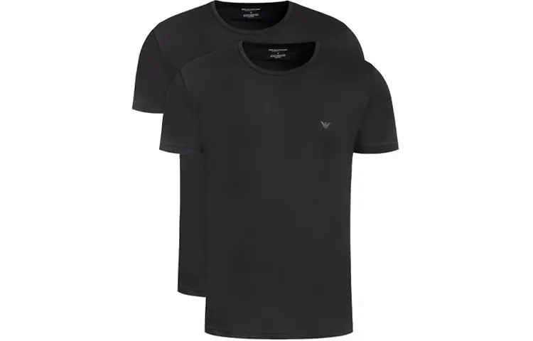 

EMPORIO ARMANI - 2 пары мужских футболок с коротким рукавом, черные