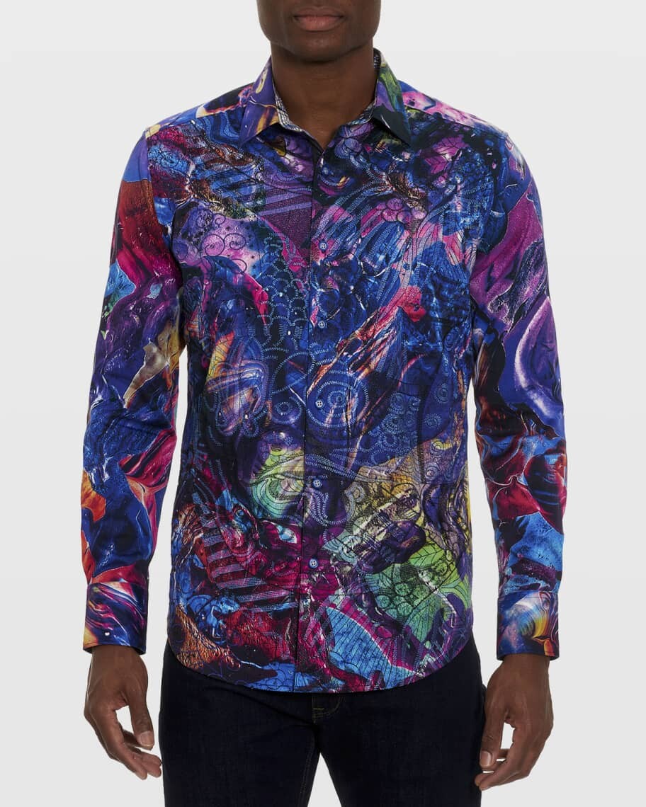 

Мужская спортивная рубашка Quasar из эластичного хлопка Robert Graham