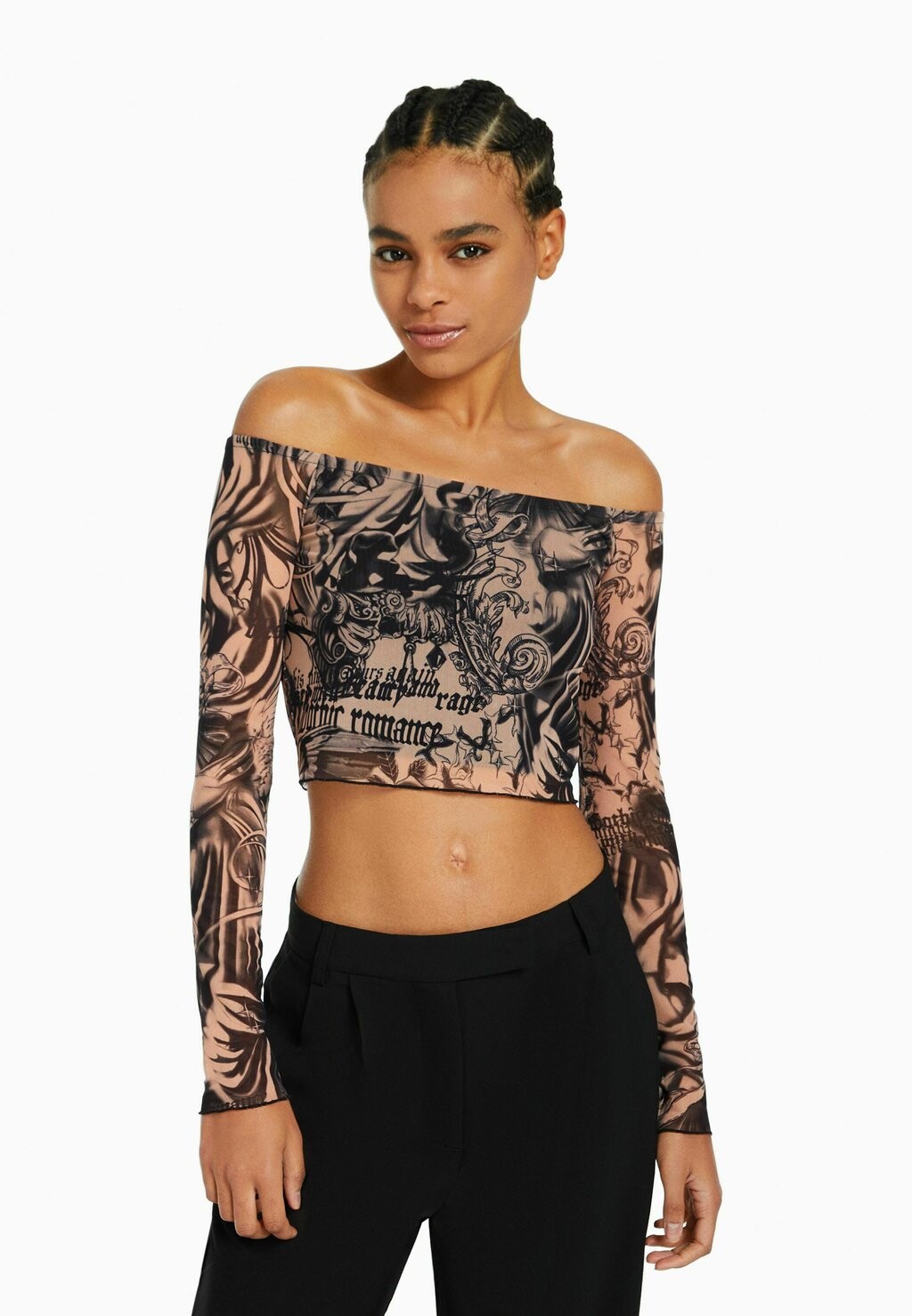 

Рубашка с длинным рукавом Bershka