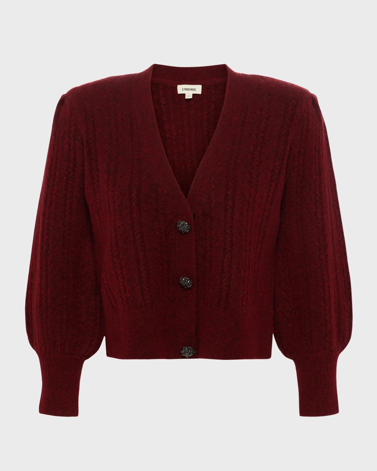 

Укороченный кардиган косой вязки Talulla L'Agence, цвет Syrah