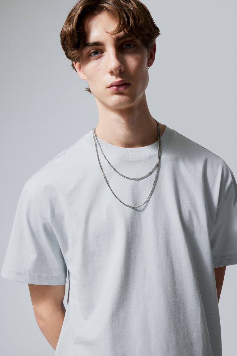 

Тяжелая футболка оверсайз H&M, синий