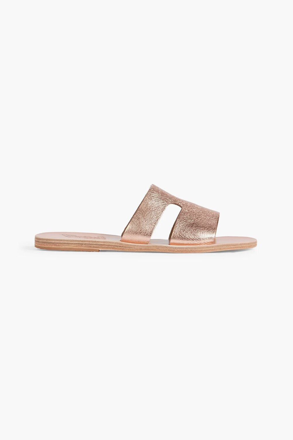 

Кожаные шлепанцы Apteros с вырезами Ancient Greek Sandals, розовое золото