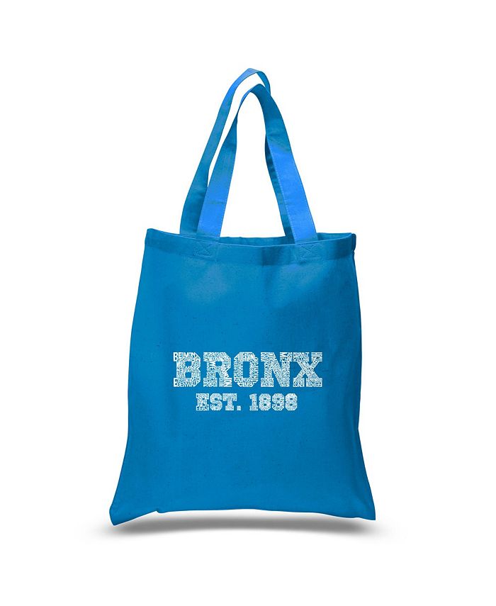 Bronx Neighborhoods — Маленькая большая сумка Word Art LA Pop Art, синий