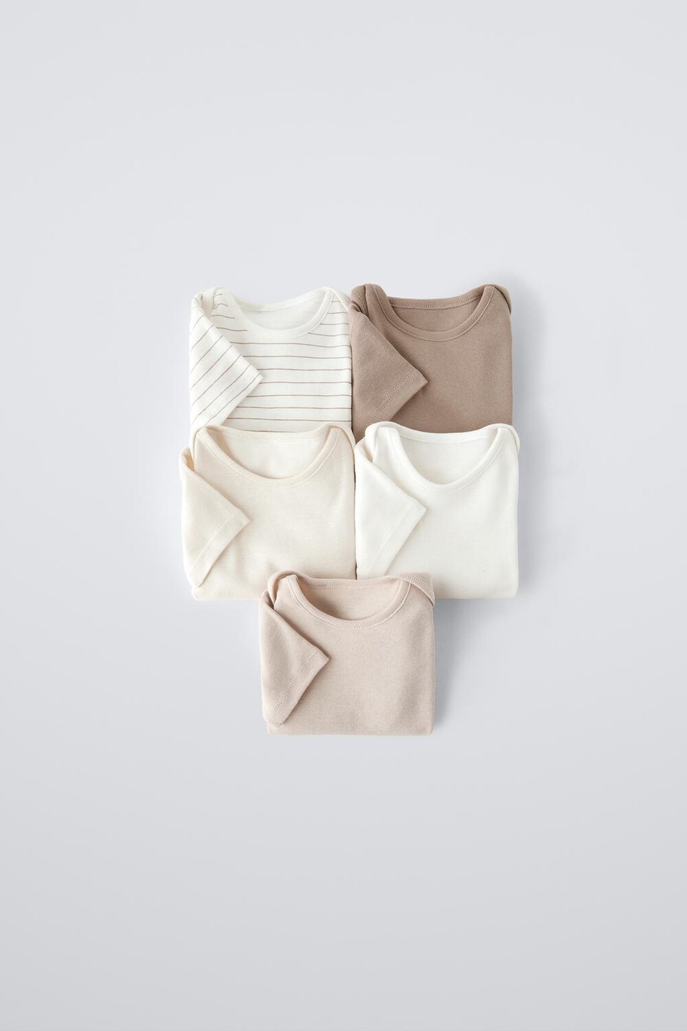 

Упаковка из 5 тостовых боди ZARA, кэмел