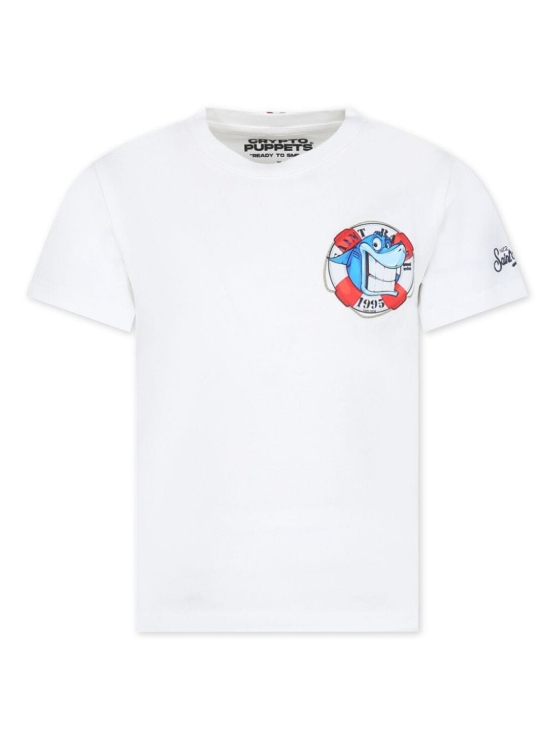 

MC2 Saint Barth Kids футболка с графичным принтом, белый