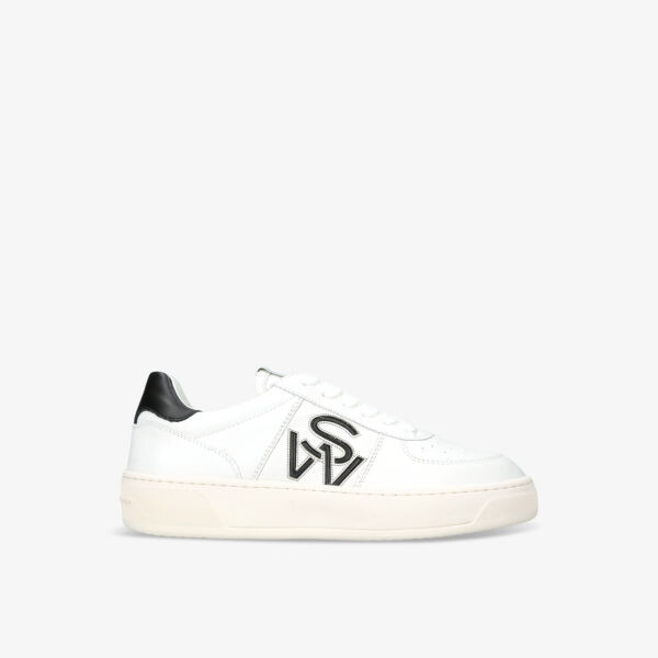 

Кожаные кроссовки sw courtside monogram Stuart Weitzman, черный