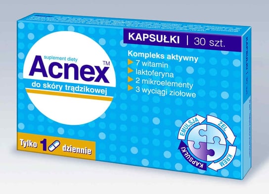 Acnex, пищевая добавка, 30 капсул
