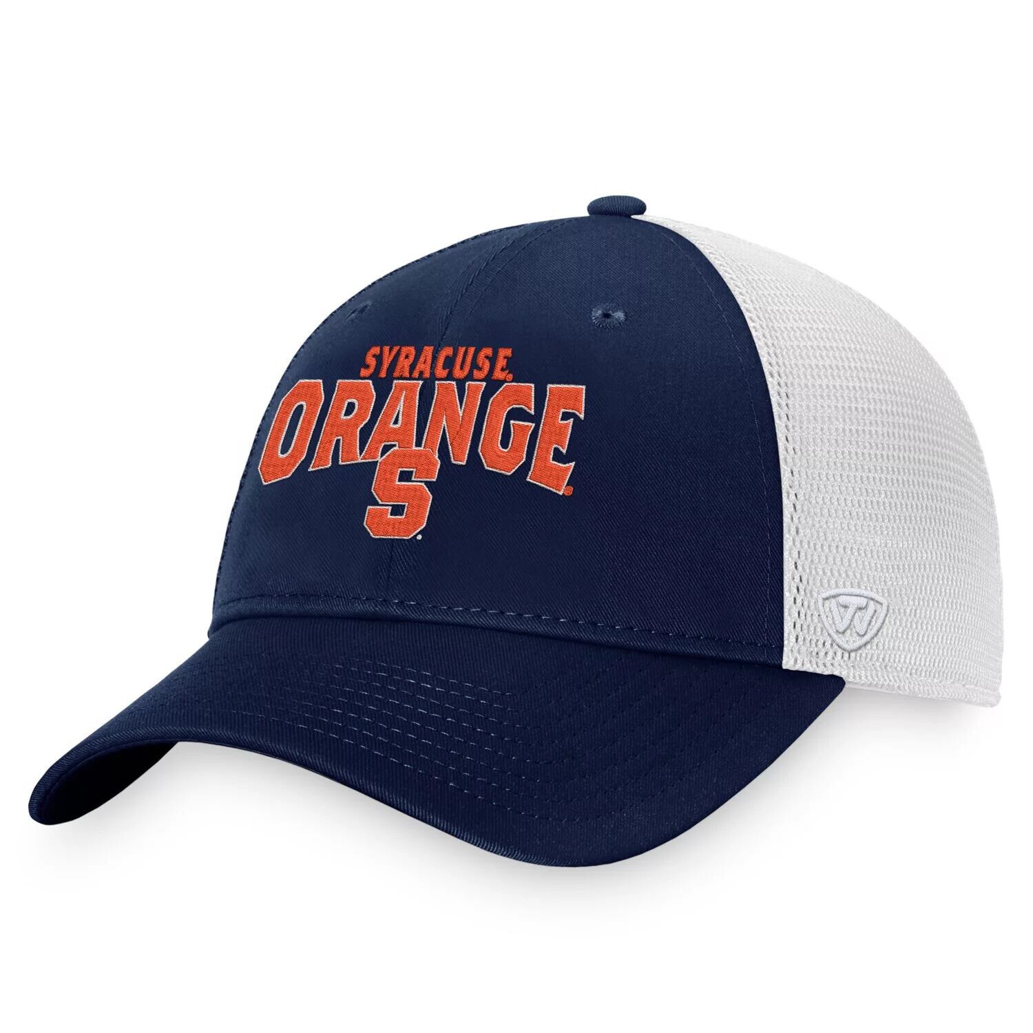 

Мужская кепка Top of the World темно-синего/белого цвета Syracuse Orange Breakout Trucker Snapback