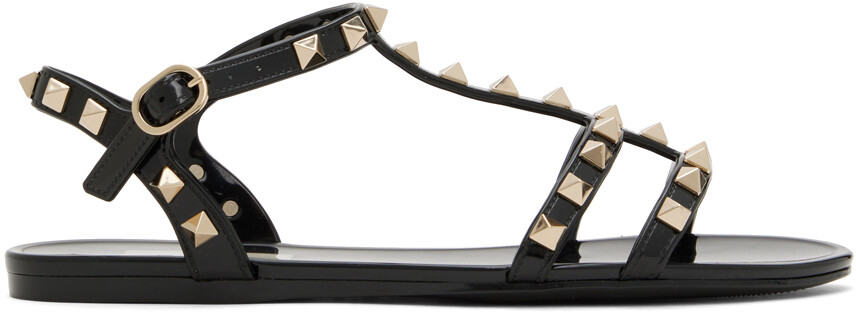 

Черные сандалии Rockstud Valentino Garavani