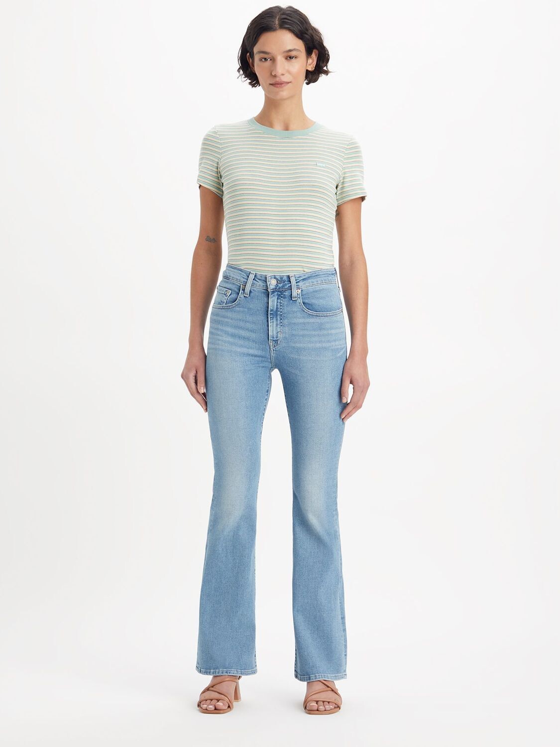 

Расклешенные джинсы Levi's 726 с высокой посадкой, цвет Blue Wave Light