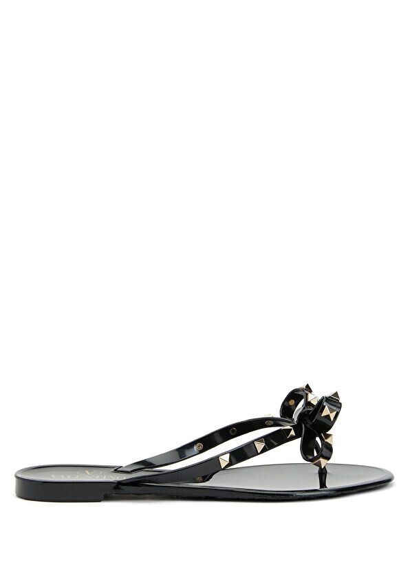 

Женские пляжные тапочки Rockstud Valentino Garavani, черный