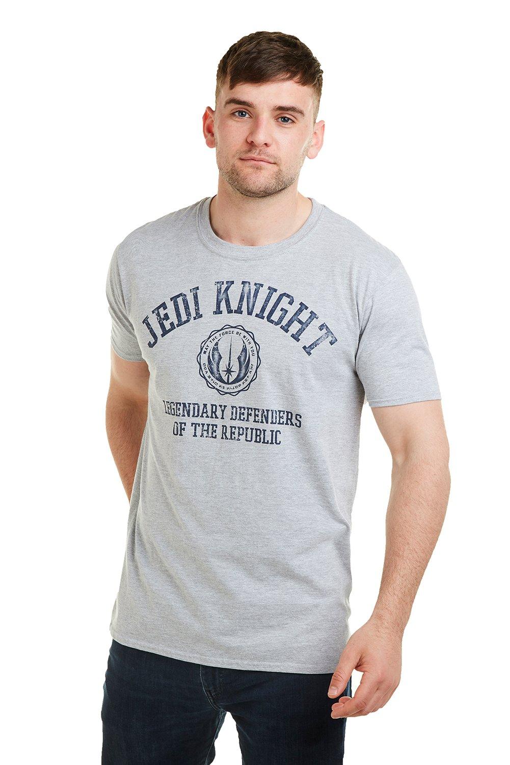 star wars jedi knight collection nintendo switch Хлопковая футболка Jedi Knight Collegiate Star Wars, серый
