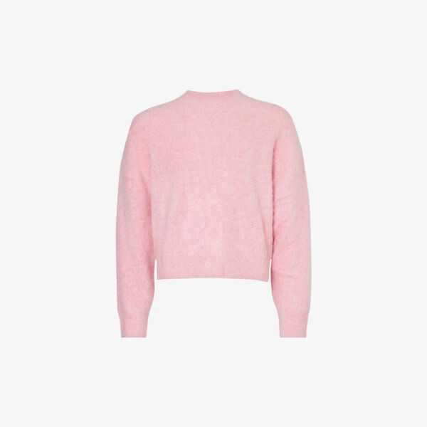 

Джемпер из эластичной шерсти альпаки Super Alpaca с круглым вырезом Cole Buxton, розовый