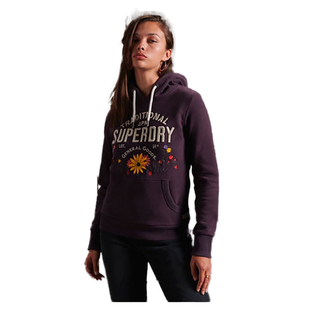 

Худи Superdry Folk Floral, синий