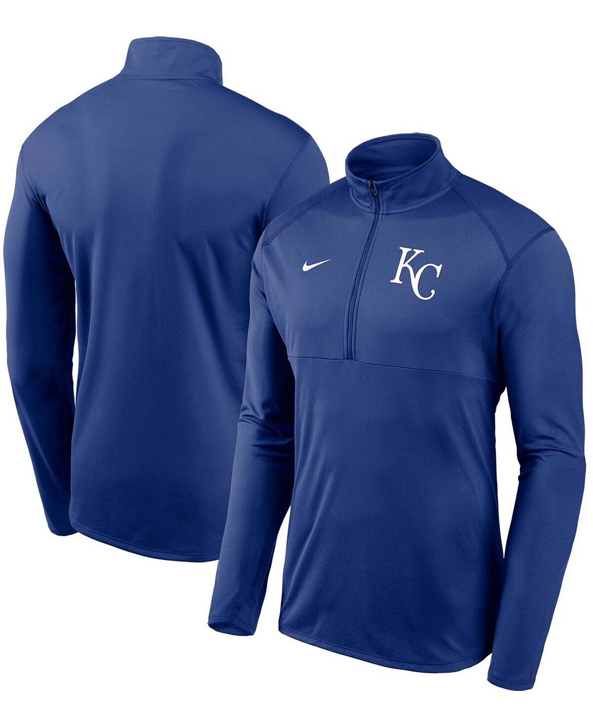 

Мужской пуловер с молнией до половины и логотипом команды Royal Kansas City Royals Team Element Performance Nike
