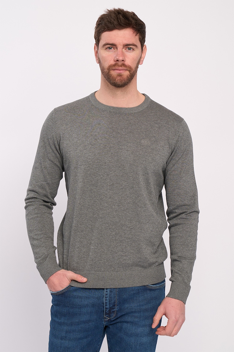 цена Хлопковый свитер с овальным вырезом Timeout, серый