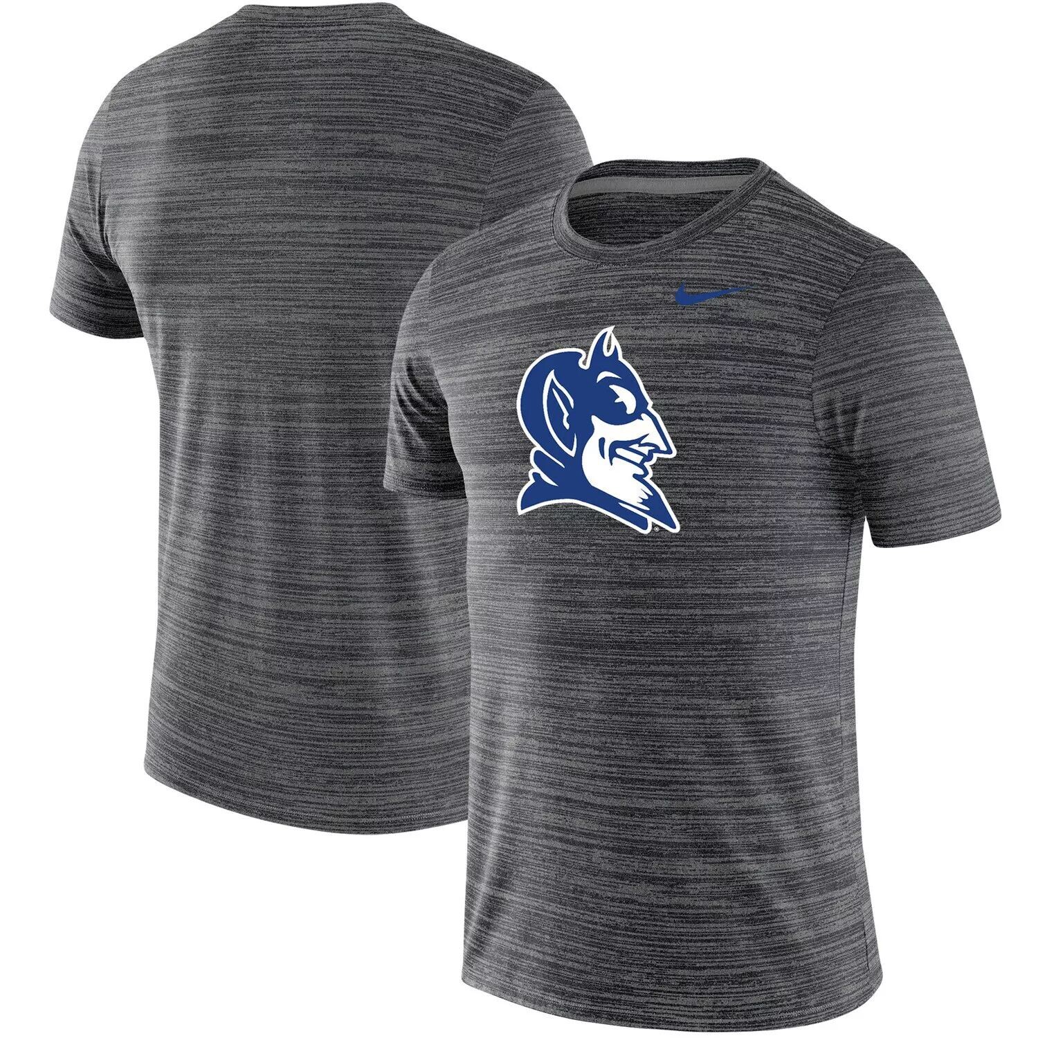 

Мужская черная футболка Duke Blue Devils Big & Tall с логотипом Velocity Performance Nike, Черный
