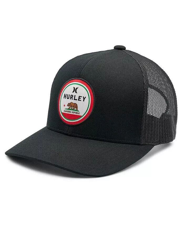 

Мужская черная регулируемая шляпа Local Trucker Hurley, черный