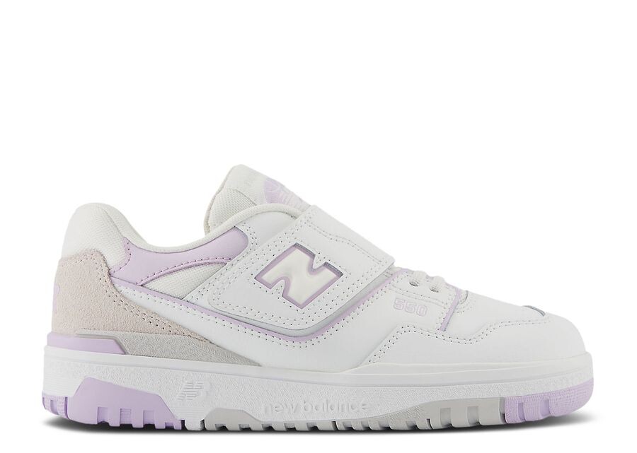 

Кроссовки New Balance 550 Bungee Lace Top Strap Little Kid 'White Thistle', белый