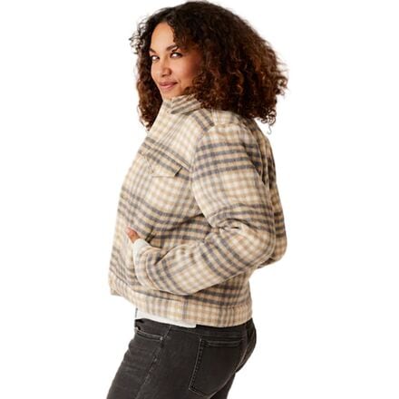 Шерстяная куртка Rhea Trucker женская Carve Designs, цвет Light Khaki Plaid куртка укороченная утепленная women s short padded jacket