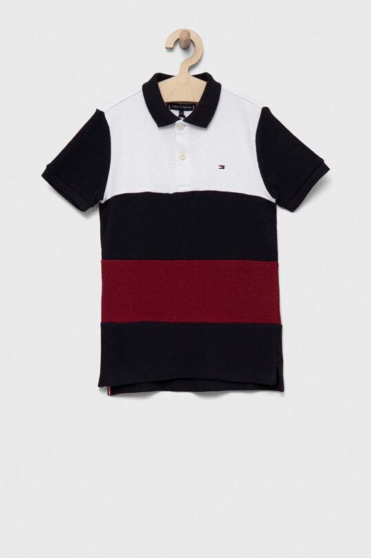 

Рубашка-поло из детской шерсти Tommy Hilfiger, темно-синий