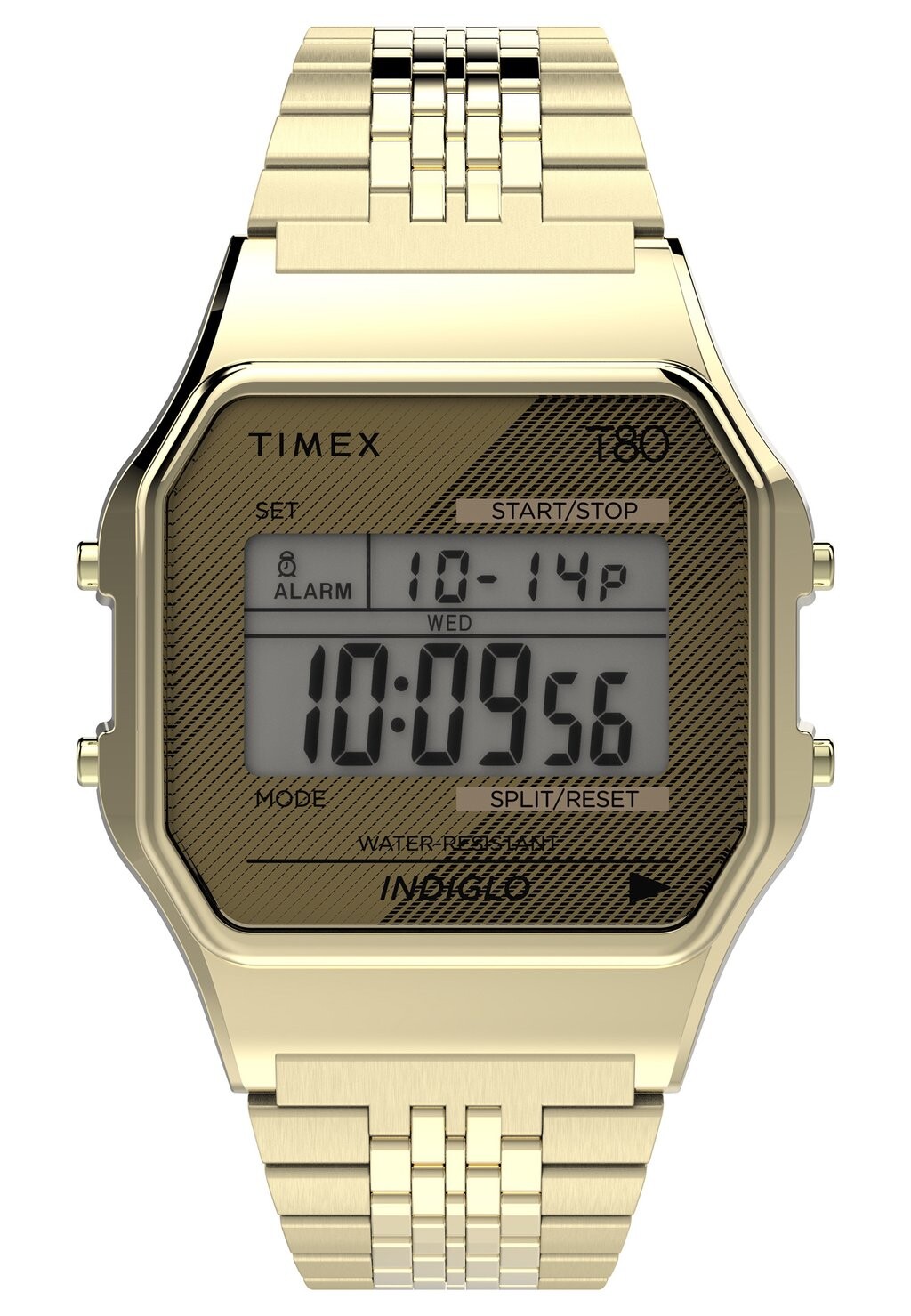 

Цифровые часы Timex T80 Timex, цвет gold tone