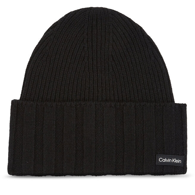 

Шапка Calvin Klein ElevatedRib Beanie, черный