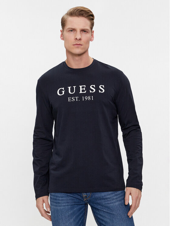 

Классический крой с длинными рукавами Guess, синий