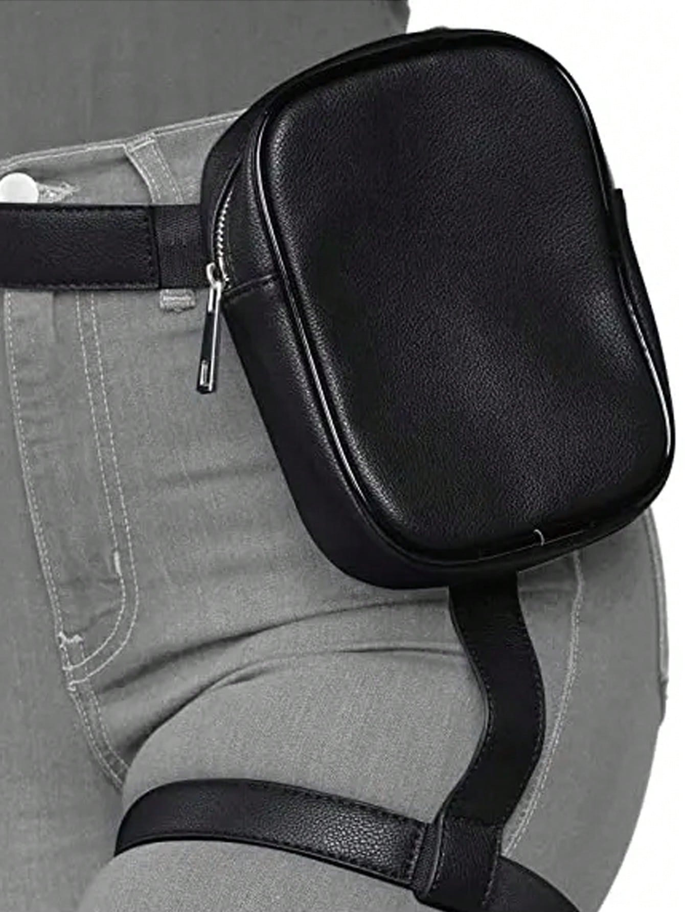 fashion fanny pack zipper sport supplies waist pack multifunctional elastic sport fanny pack for climbing fanny pack Мини-модная сумка для ног, черный
