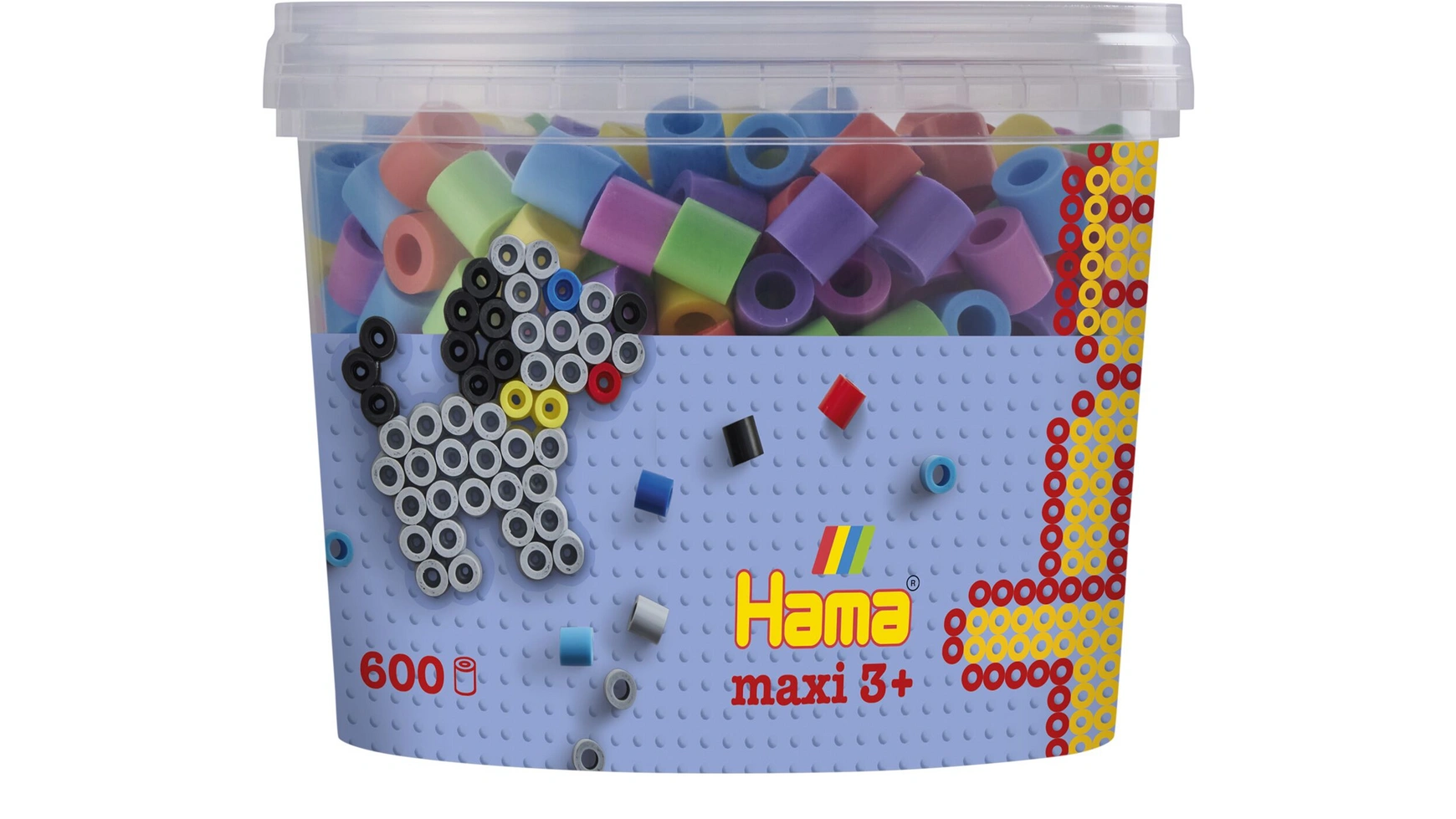 

Коробка с макси-бусинами около 600 бусин Hama Perlen
