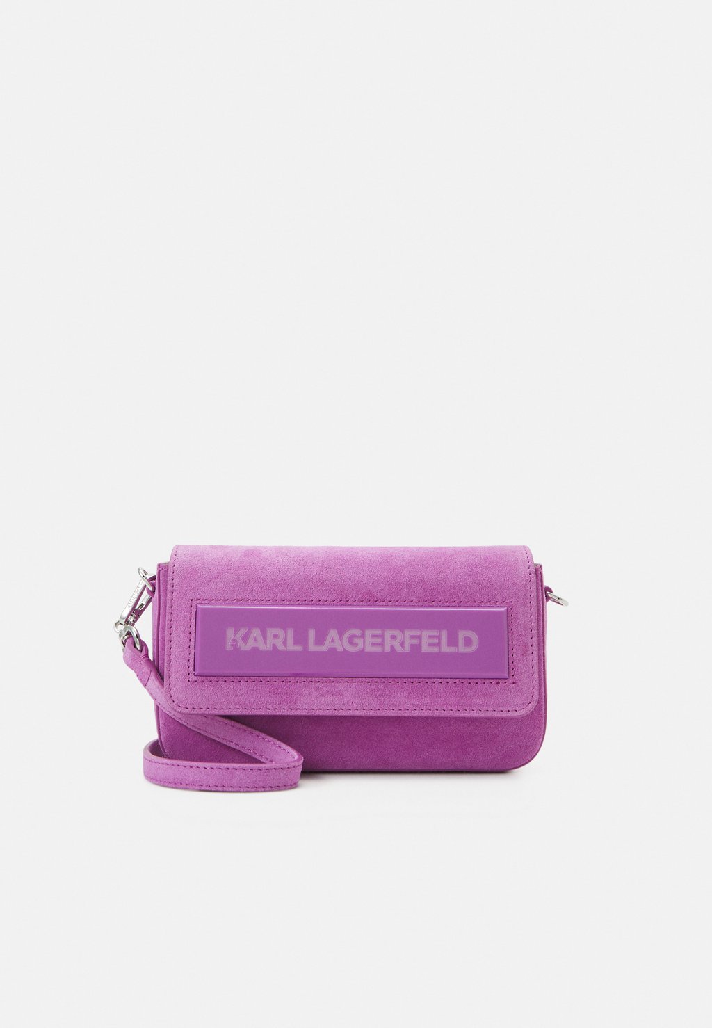 

Сумка KARL LAGERFELD IKON K SMALL FLAP SUEDE, лиловый