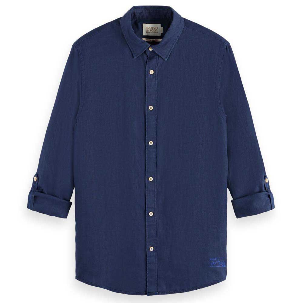 цена Рубашка с длинным рукавом Scotch & Soda 176837, синий