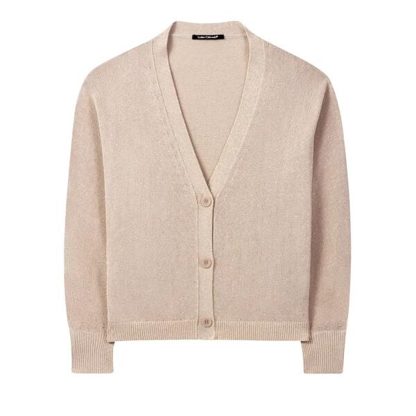 

Кардиган cardigan in parallelo-optik cashew Luisa Cerano, бежевый