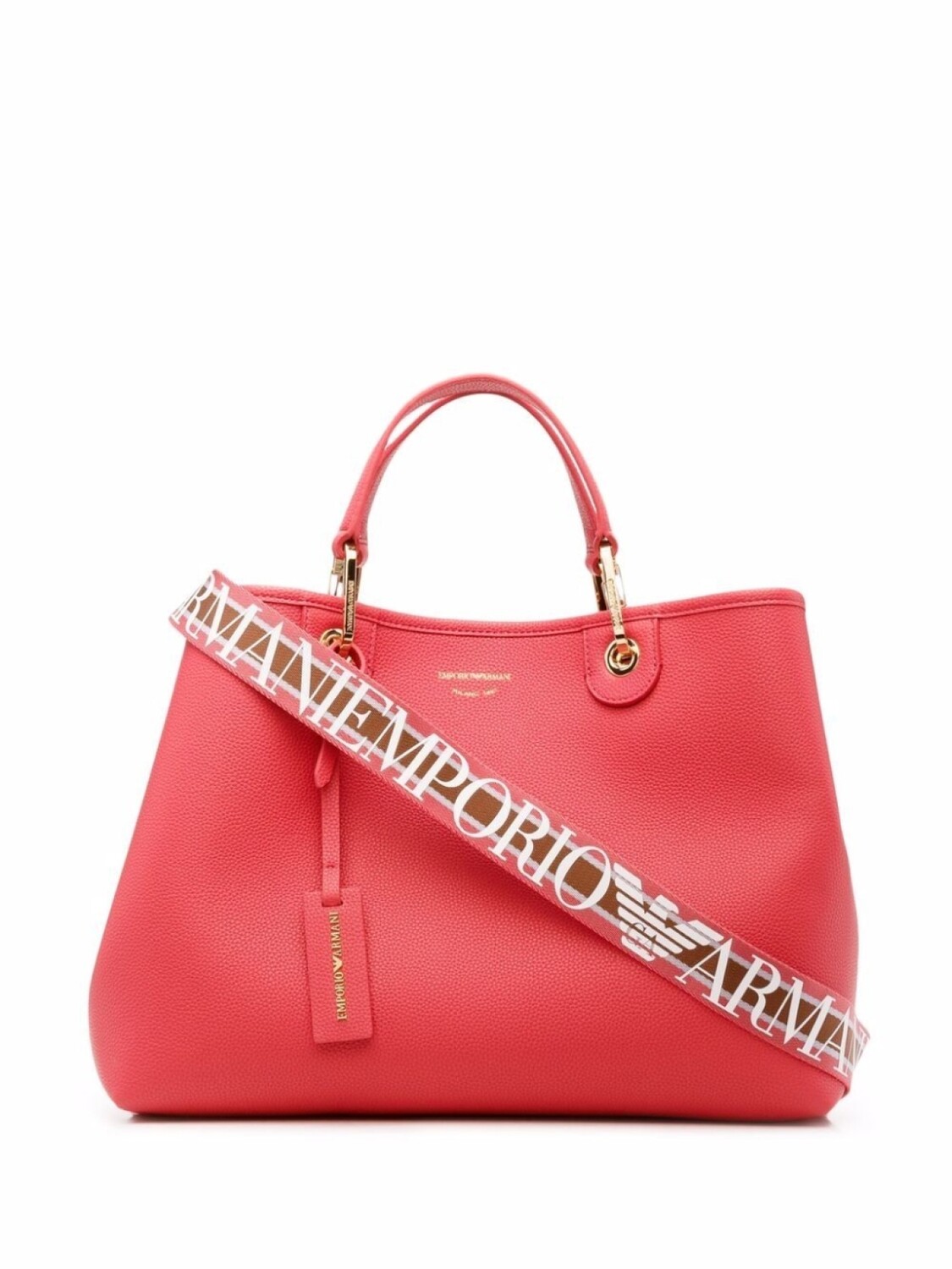 

Emporio Armani сумка-тоут с логотипом, розовый