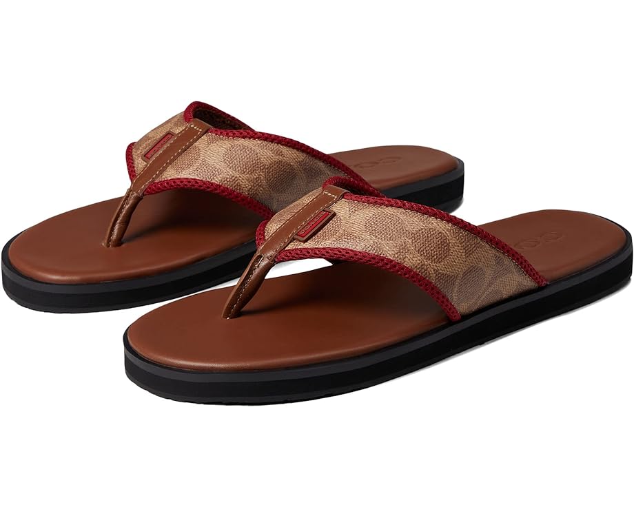 

Сандалии COACH Signature Flip-Flop, цвет Tan/Saddle 2