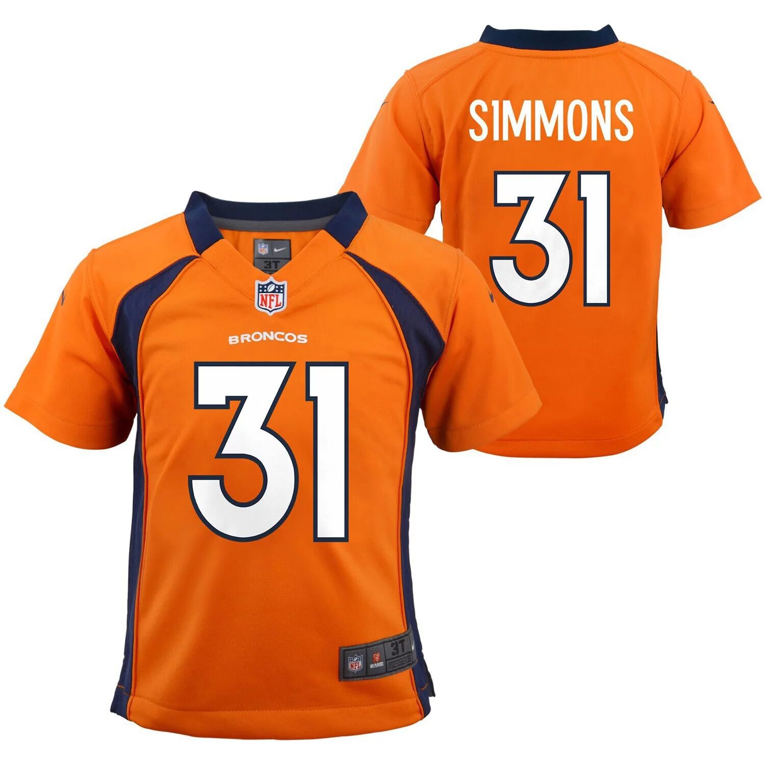 

Джерси Nike Justin Simmons Orange Denver Broncos для малышей Nike