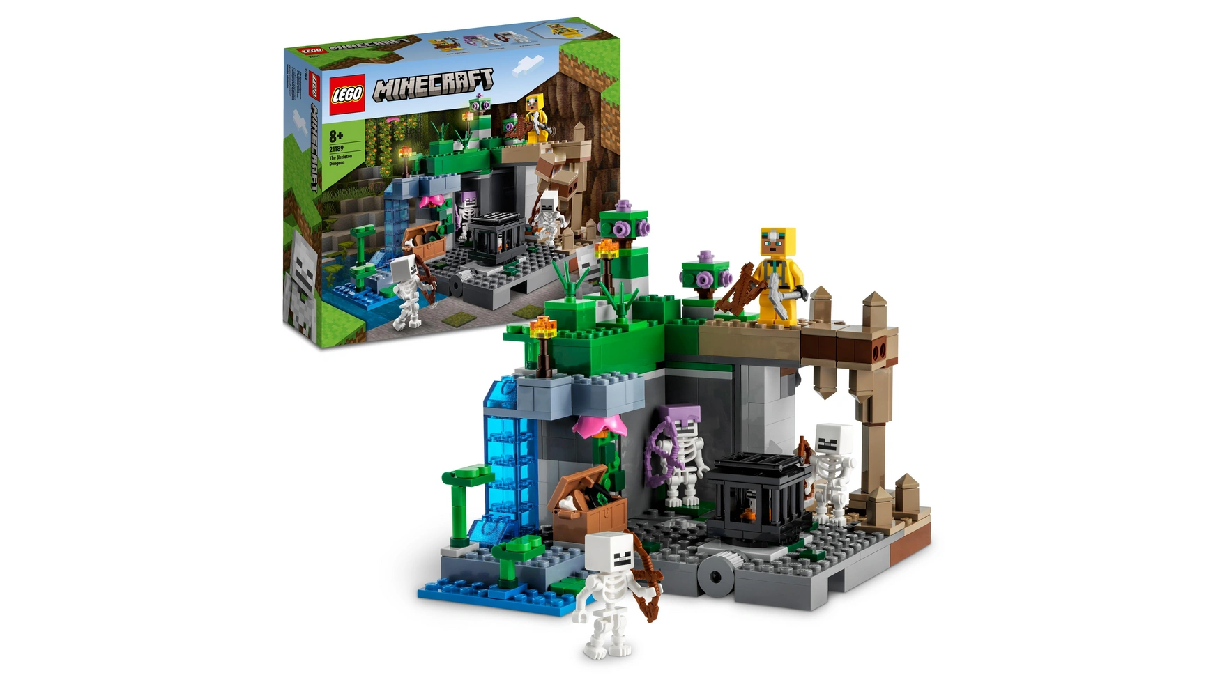 Lego Minecraft Подземелье, пещера, набор игрушек с фигурками скелетов мягкая игрушка minecraft mini crafter skeleton 11 см