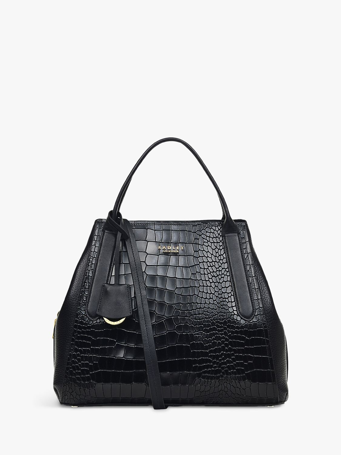

Кожаная сумка-саквояж Radley Baylis Road 2.0, черный крокодил