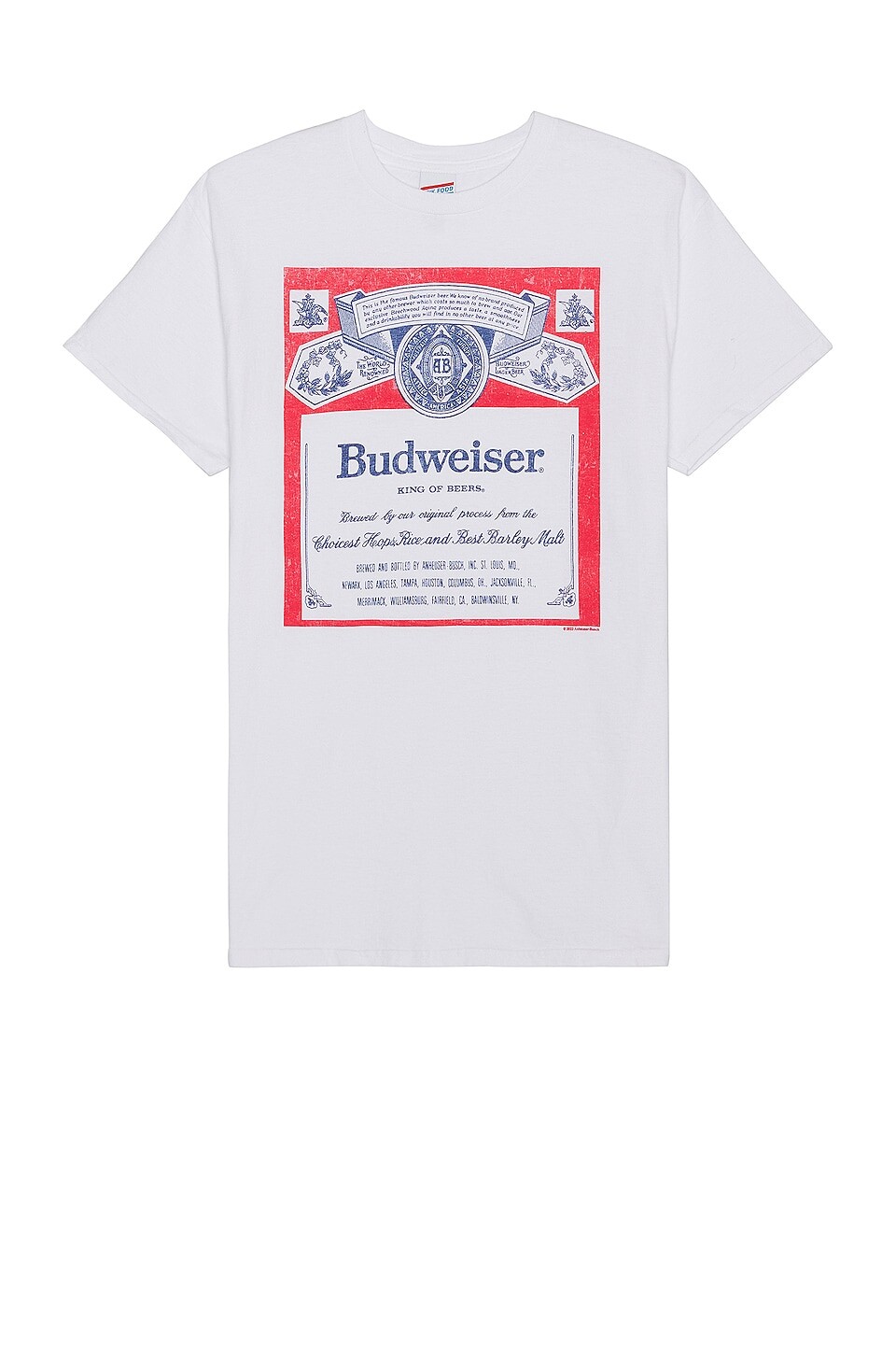 

Футболка Junk Food Budweiser Label, белый