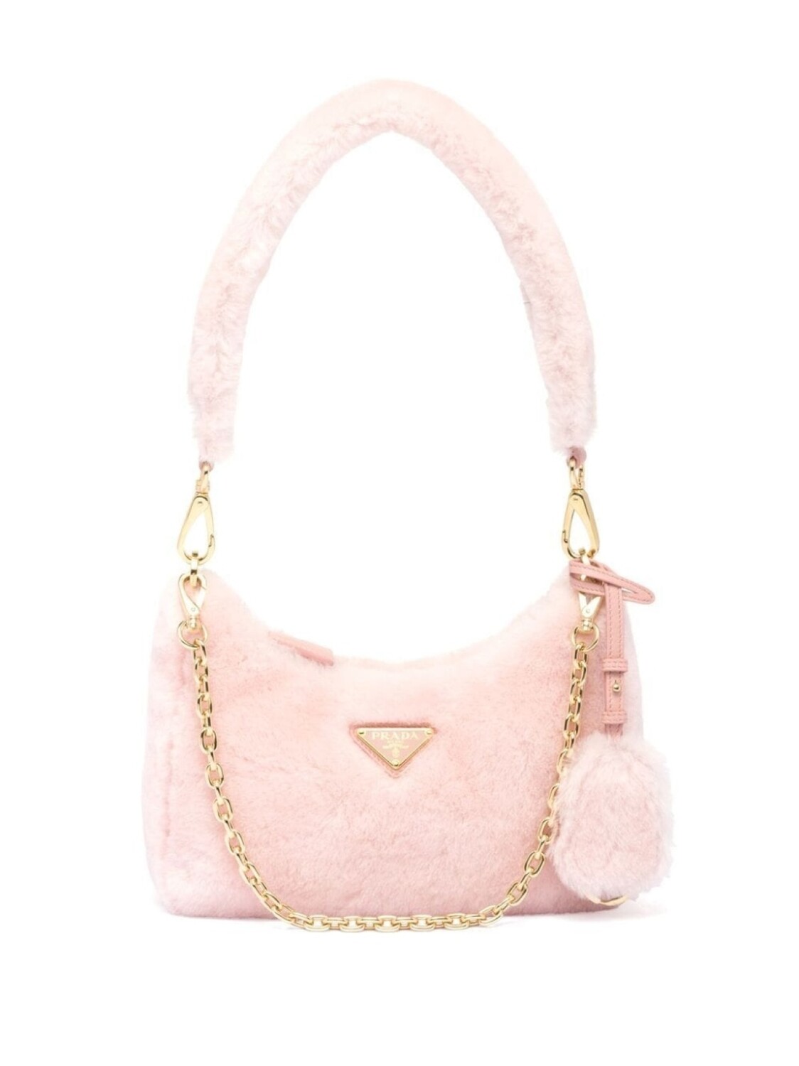 

Prada мини-сумка Re-Edition из овчины, розовый
