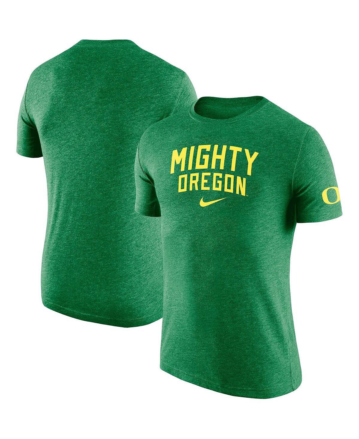 

Мужская зеленая футболка Oregon Ducks 2-Hit Tri-Blend Performance Nike, Зеленый