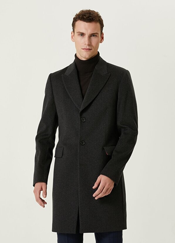 

Серое шерстяное пальто Paul Smith, Серый